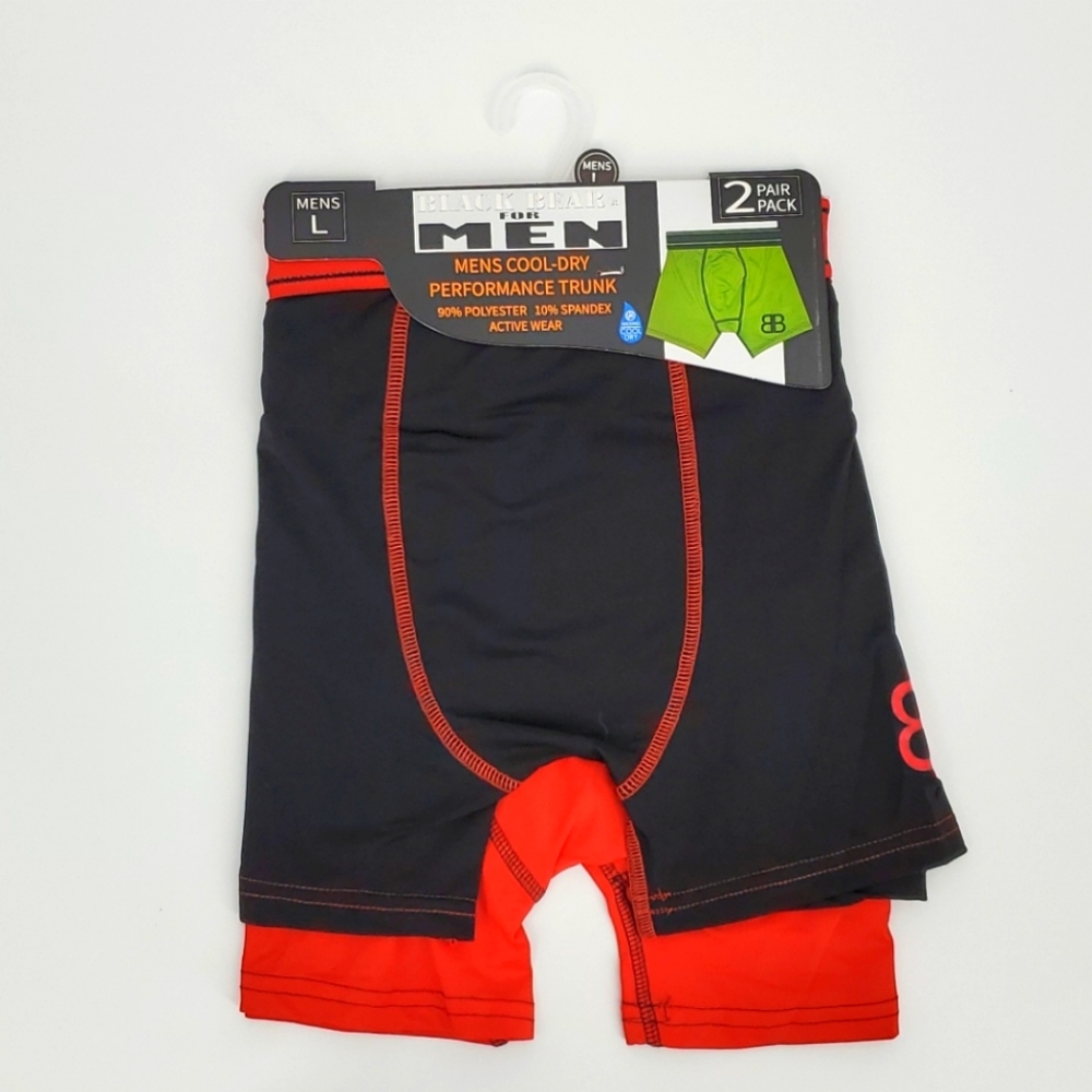 Black Bear Men’s Cool Dry Performance Boxer Briefs 2 Pack Size L NWT